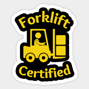 Forklift Certified Meme Sticker